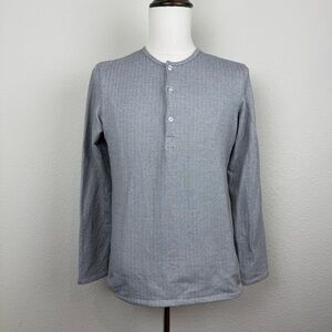 Mizzen+Main Men’s Long Sleeve Henley | Medium | Grey